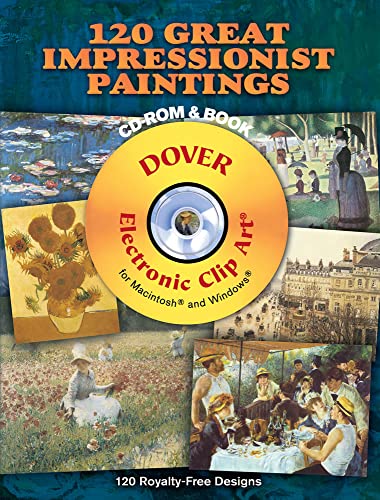 120 Great Impressionist Paintings (Dover Electronic Clip Art) (CD-ROM and Book) - 5586