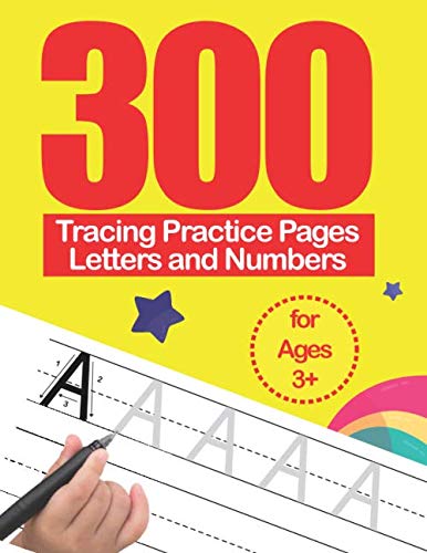 300 Tracing Practice Pages Letters and Numbers: Lots and Lots of Letter Tracing Practice Pages with Fun Pen and Animals, Workbook to Learn How to ... Kindergarten, 1st Grade, PK and Kids Ages 3-5 - 66